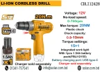 INGCO 12V Cordless Drill 1.5Ah