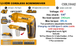 INGCO 4V Lithium-Ion Cordless Screwdriver