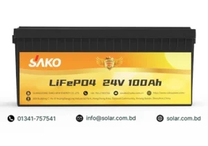 SAKO 25.6V lithium battery, SAKO 100Ah LiFePO4 battery, 25.6V 100Ah lithium battery Bangladesh, SAKO LI‑MAX battery pack, LiFePO4 deep cycle battery, solar battery 25.6V 100Ah, UPS backup lithium battery, off-grid lithium battery Bangladesh, 2.56kWh lithium battery, rechargeable LiFePO4 battery Bangladesh, high discharge lithium battery, smart BMS lithium battery, long cycle lithium battery, inverter battery 25.6V, SAKO solar battery Bangladesh, LiFePO4 energy storage battery, industrial lithium battery, home backup battery, hybrid solar system battery, marine lithium battery, EV lithium battery Bangladesh