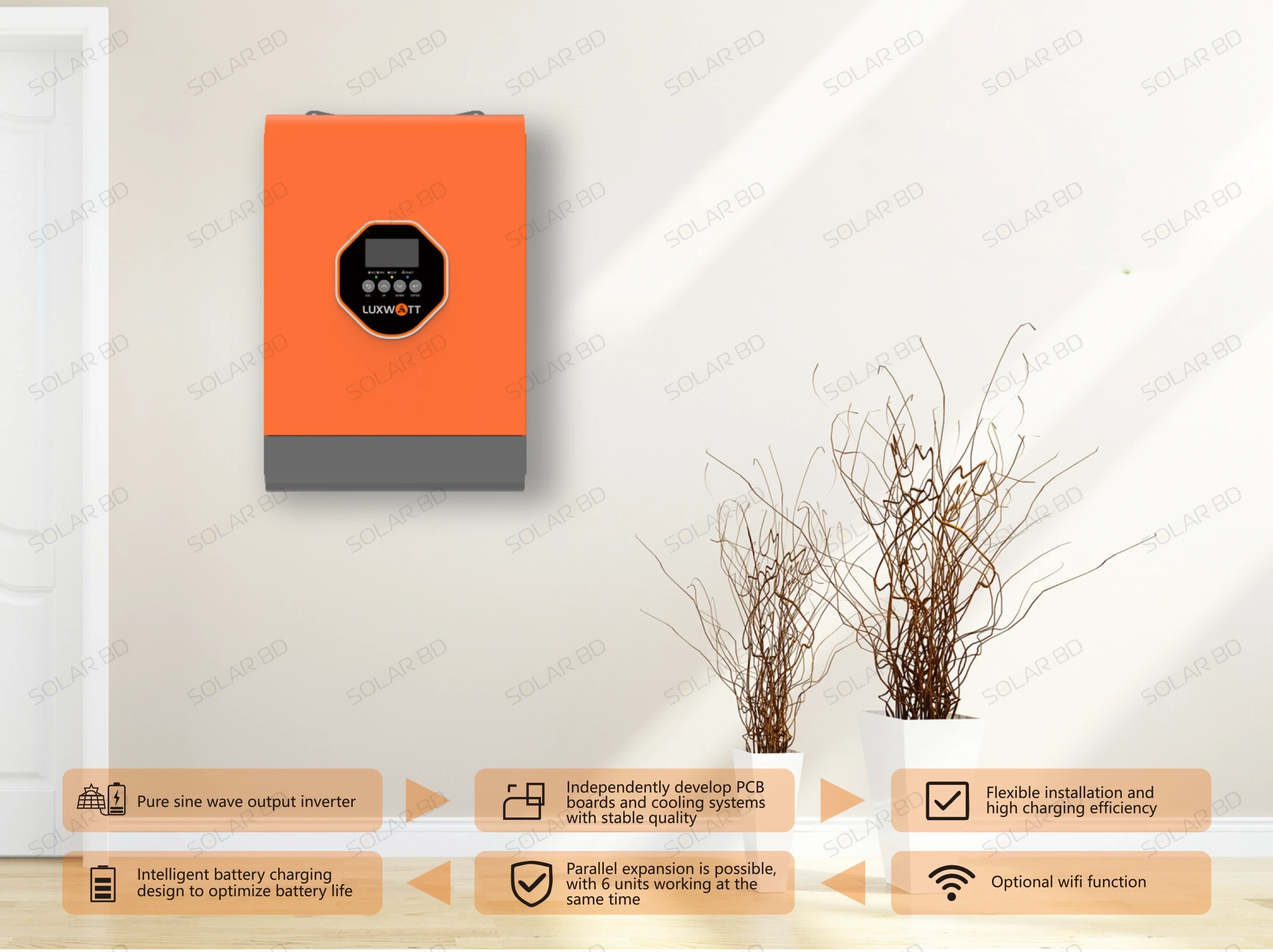 Luxwatt 3.6kW Inverter compact and lightweight design