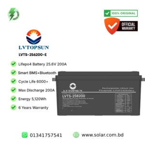 LVTOPSUN 24 VOLT 200AH , 25.6VOLT 200a