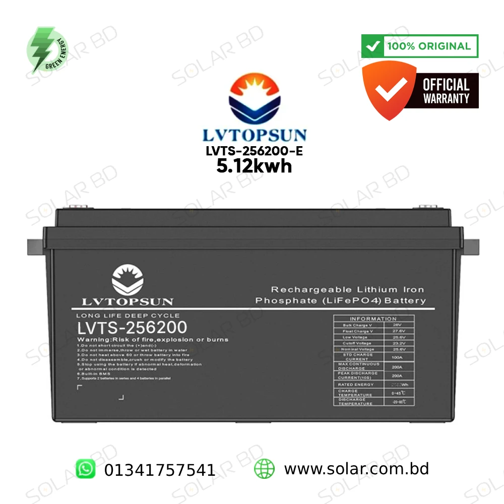 LVTOPSUN 25.6V 200Ah Battery, LVTOPSUN Battery Bangladesh, Lithium Battery Bangladesh, LiFePO4 Battery Bangladesh, 25.6V 200Ah Lithium Battery, 5.12kWh Lithium Battery, Solar Battery Bangladesh, Deep Cycle Lithium Battery, Solar Energy Storage Battery, Solar Battery Price Bangladesh, Lithium Iron Phosphate Battery, LVTOPSUN LiFePO4 Battery, Lithium Battery for Solar System, IPS Lithium Battery, UPS Lithium Battery, Hybrid Inverter Battery, Off Grid Solar Battery, On Grid Solar Battery, Battery Backup Solution, Long Life Lithium Battery, 6000 Cycle Battery, Maintenance Free Battery, Solar Storage Battery, Energy Storage System Bangladesh, Best Lithium Battery Bangladesh, Home Backup Battery, Commercial Solar Battery, Industrial Solar Battery, Solar Power Battery, Smart BMS Battery, Rechargeable Lithium Battery, High Capacity Battery, 200Ah Solar Battery, 25.6 Volt Battery, Solar System Battery Bangladesh, Solar Battery Supplier Bangladesh, Solar Battery Dealer Bangladesh, Original LVTOPSUN Battery, Premium Lithium Battery, Lithium Battery Price Bangladesh, Solar Backup Battery, Renewable Energy Bangladesh, Solar Equipment Bangladesh, Energy Storage Battery, Solar.com.bd, Solar BD, LVTOPSUN Bangladesh, Lithium Battery for Home, Lithium Battery for Office, High Performance Battery, Safe Lithium Battery, Best Solar Battery, Solar Energy Solution, Battery Bank Bangladesh, Solar Products Bangladesh, Battery Backup Bangladesh, Lithium Energy Storage, Solar Power Storage, ESS Battery Bangladesh, Long Backup Battery, High Efficiency Battery, Advanced Lithium Battery, Solar Battery Online Bangladesh, Buy Lithium Battery Bangladesh, Solar Battery Shop Bangladesh, 5kWh Battery Bangladesh, 51.2V Battery Alternative, LFP Battery Bangladesh, Lithium Battery for Inverter, Solar Battery Dhaka, Solar Battery Wholesale Bangladesh, Solar Battery Retail Bangladesh, Solar Energy Storage Solution