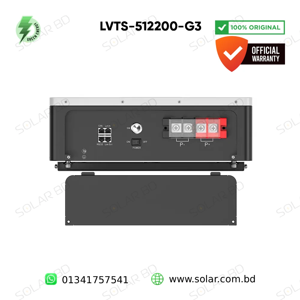 LVTOPSUN 51.2V 200Ah 10.24kWh Lithium Iron Phosphate Battery - Image 2