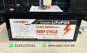 Luxwatt 12.8v 200ah 2.56kwh LiFePO4 Battery price bangladesh