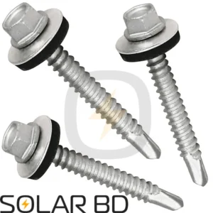 Hex-head self-drilling roofing screws for metal/tin roofs with bonded EPDM sealing washers — SOLAR BD