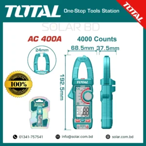 TOTAL Digital AC Clamp Meter 400A Model TMT762001 for electrician use in Bangladesh