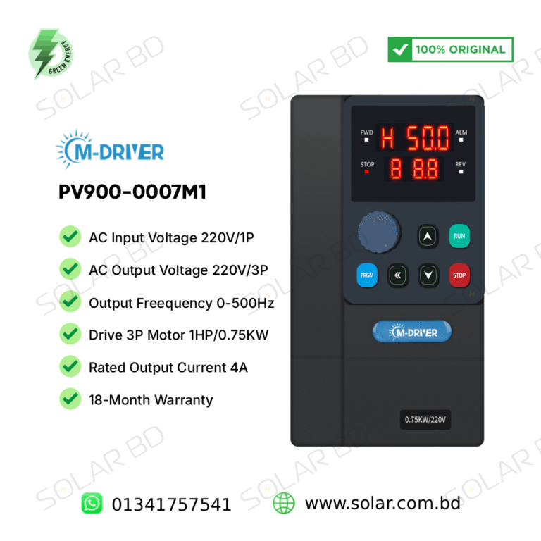 M-Driver Single Phase 220V 0.75KW AC Drives VFD Inverter - SOLAR BD