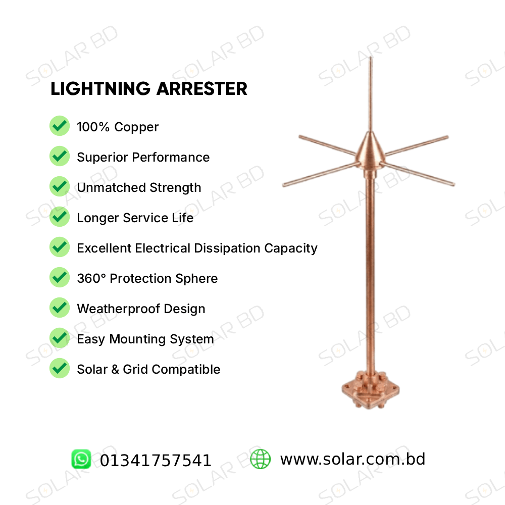 Heavy-Duty Corrosion-Resistant Pure Copper Lightning Arrester