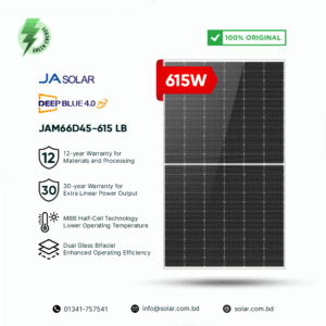 JA Solar Deep Blue 4.0 Pro 615W Bifacial Solar Panel