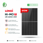 LONGi LR8-66HGD-610M 610W Bifacial Half-Cut Mono Solar Panel
