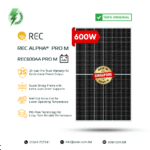 REC Alpha Pro M 600W Heterojunction Mono Solar Panel