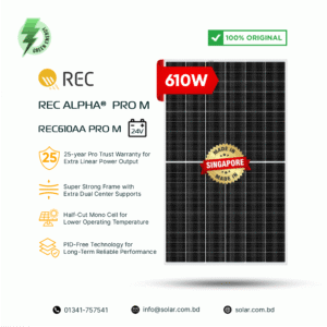 REC Alpha Pro M 610W Heterojunction Mono Solar Panel