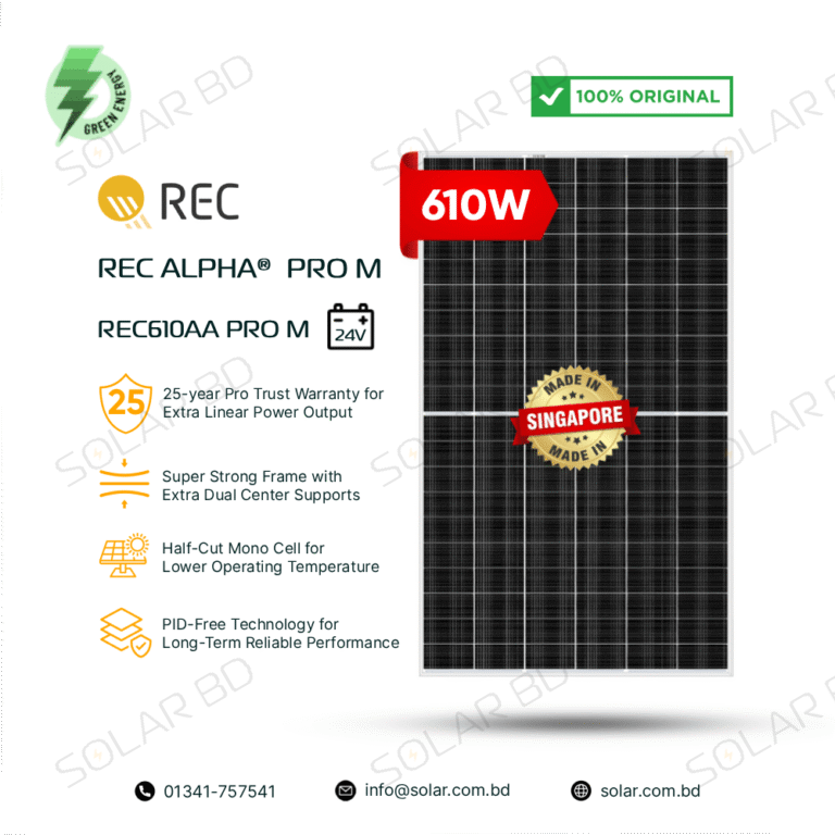 REC Alpha Pro M 610W Heterojunction Mono Solar Panel - SOLAR BD
