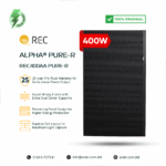 REC Alpha Pure-R 400W Heterojunction Mono Solar Panel