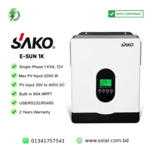 SAKO E-SUN 1.2KVA 12V Off-Grid Hybrid  Inverter