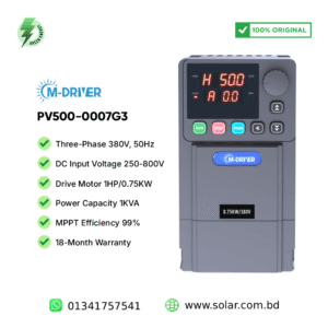 M-Driver Three Phase 380V 0.75KW Solar Water Pump VFD Inverter