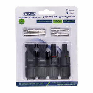 TOMZN 1000V 32A Solar MC4 Connector Wire End 2 Sets Front View