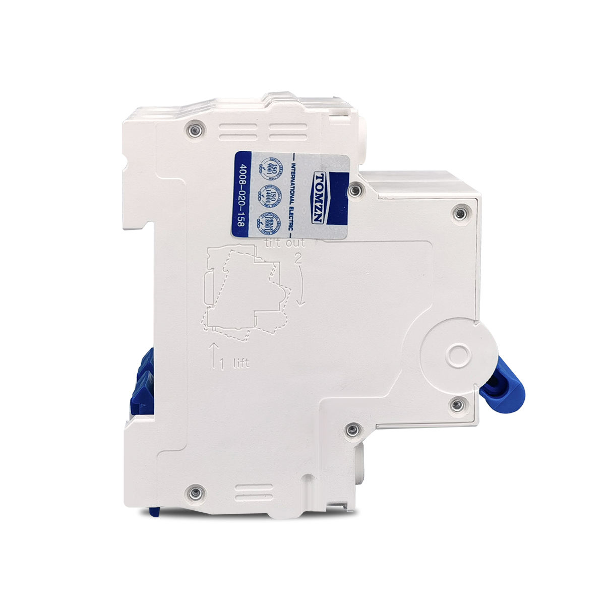 TOMZN TOB1-63H 2P AC MCB Miniature Circuit Breaker 6A-63A Overload & Short Circuit Protection - Image 4