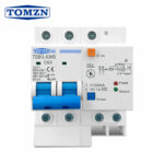 TOMZN 2P RCBO with Surge Protection Device (SPD) – Front View