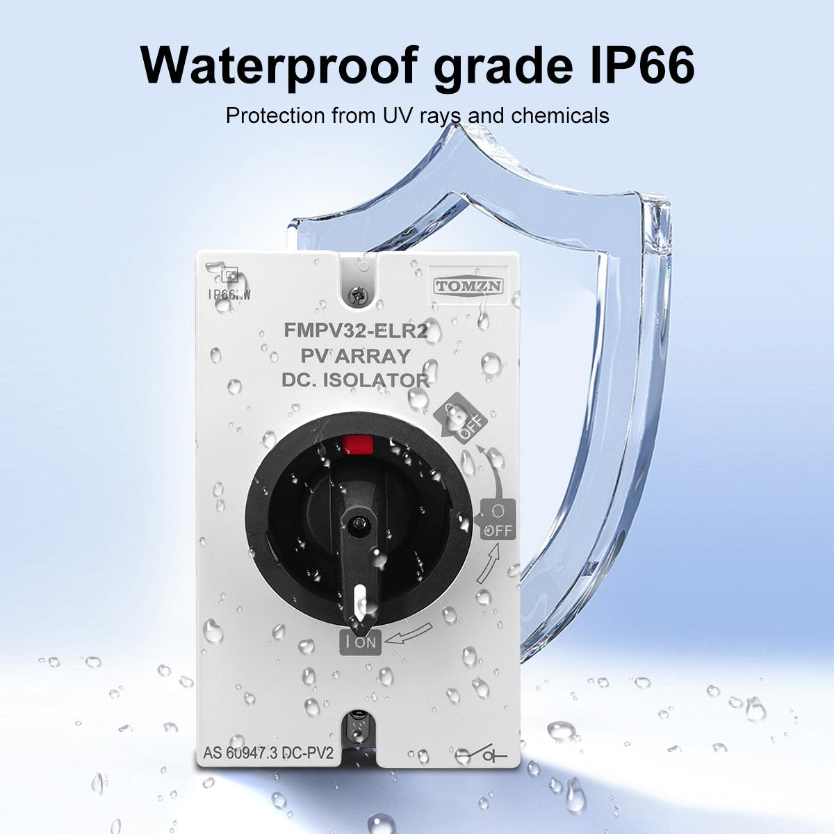 TOMZN 4P PV DC 1200V 32A IP66 Solar Rotary Isolator Waterproof IP66 View