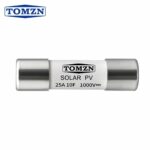 TOMZN Solar PV Fuse 1000V DC 10×38mm – Front View