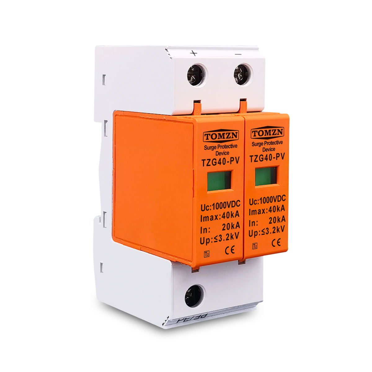 TOMZN SPD TZG40-PV DC 1000V Surge Protector 20kA–40kA Side View